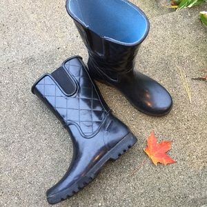 EUC Sperry Black Waterproof Rain Boots